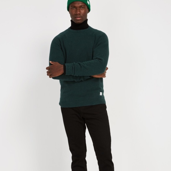 Frank & Oak Dark Green Crewneck Sweater - Picture 1 of 16